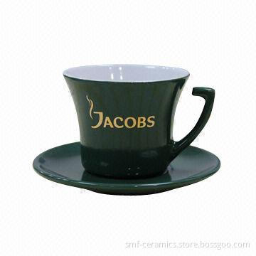 200cc Porcelain Cup and Saucer Set, Dishwasher and Microwave Safe